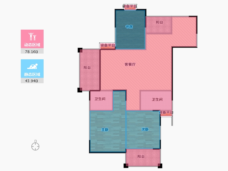 浙江省-嘉兴市-盈都海棠湾A-120-115.98-户型库-动静分区