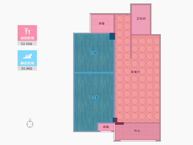 浙江省-嘉兴市-海盐海韵江南G1-83-76.89-户型库-动静分区