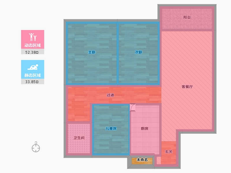 浙江省-宁波市-世贸首府胡-75.29-户型库-动静分区