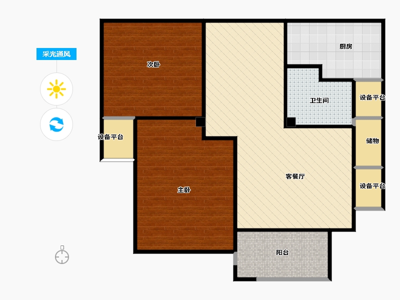 浙江省-嘉兴市-平湖开源悦都90-78.12-户型库-采光通风