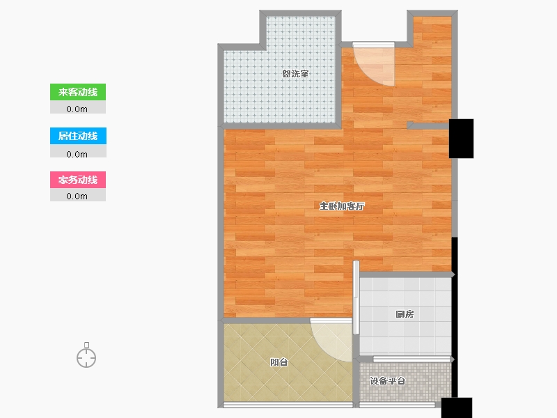 浙江省-嘉兴市-平湖南苑一品B户型43-34.61-户型库-动静线