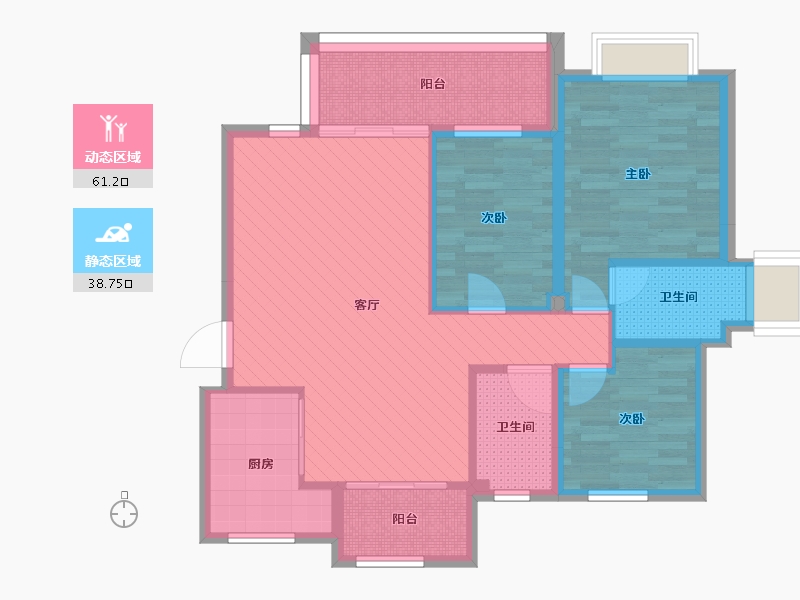 福建省-泉州市-泉州-87.47-户型库-动静分区