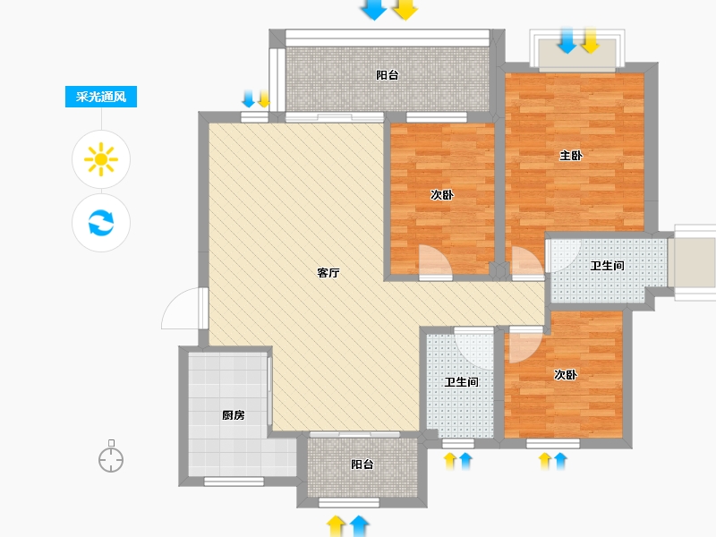 福建省-泉州市-泉州-87.47-户型库-采光通风