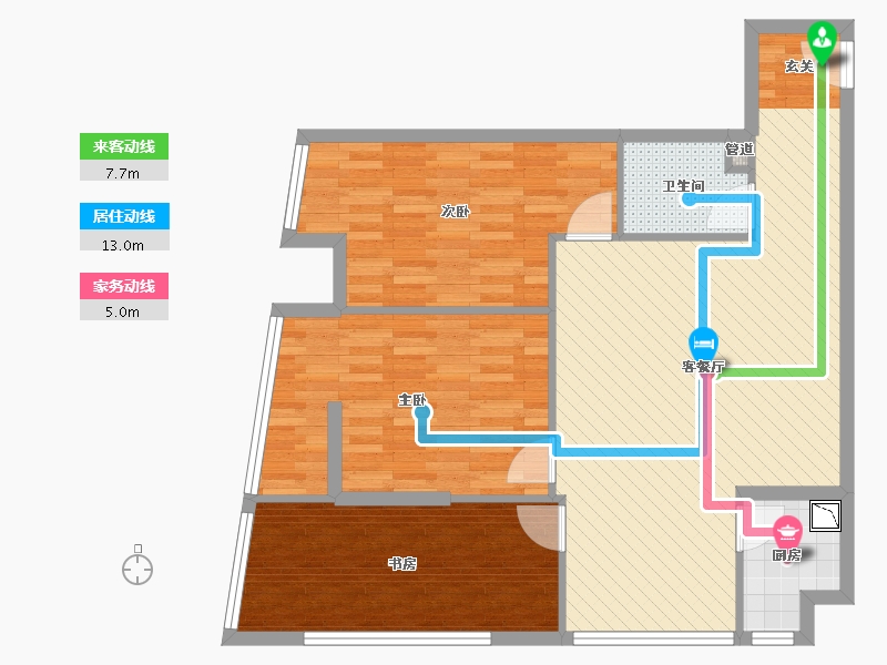 河北省-廊坊市-紫竹湾商业广场-93.89-户型库-动静线