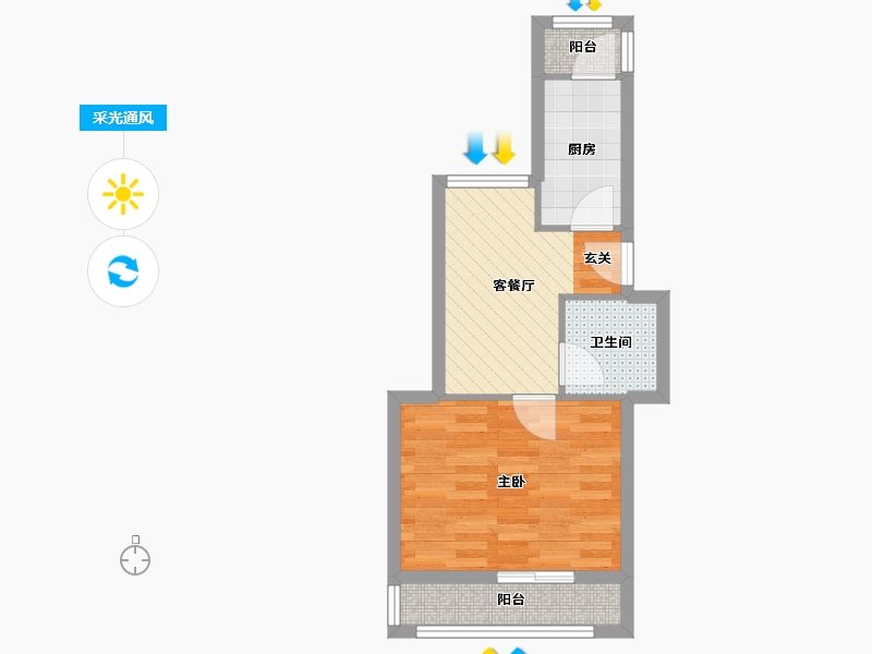 北京-北京市-铭科苑-37.75-户型库-采光通风