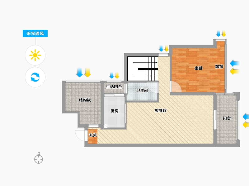 广西壮族自治区-贺州市-香槟城-72.21-户型库-采光通风