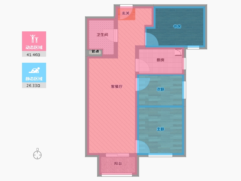 北京-北京市-保利首开四季怡园-58.42-户型库-动静分区