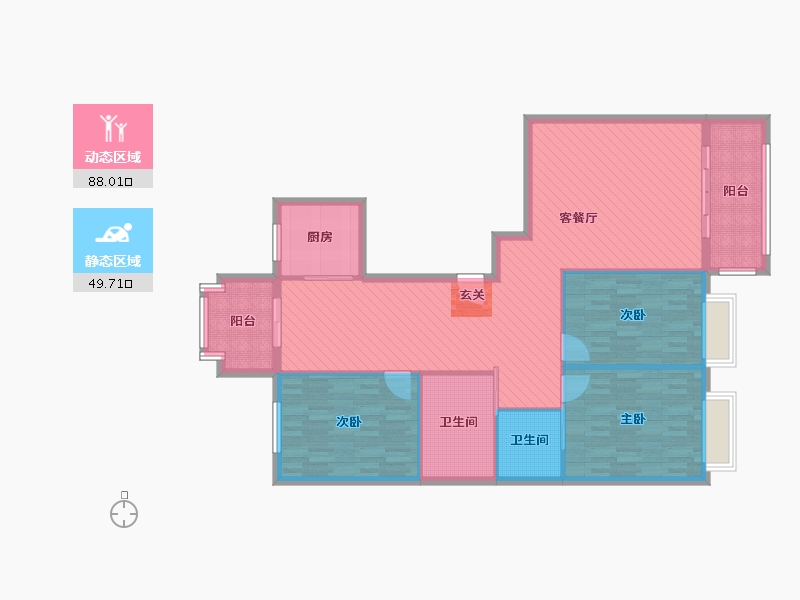 山西省-阳泉市-安康家园三期-124.52-户型库-动静分区