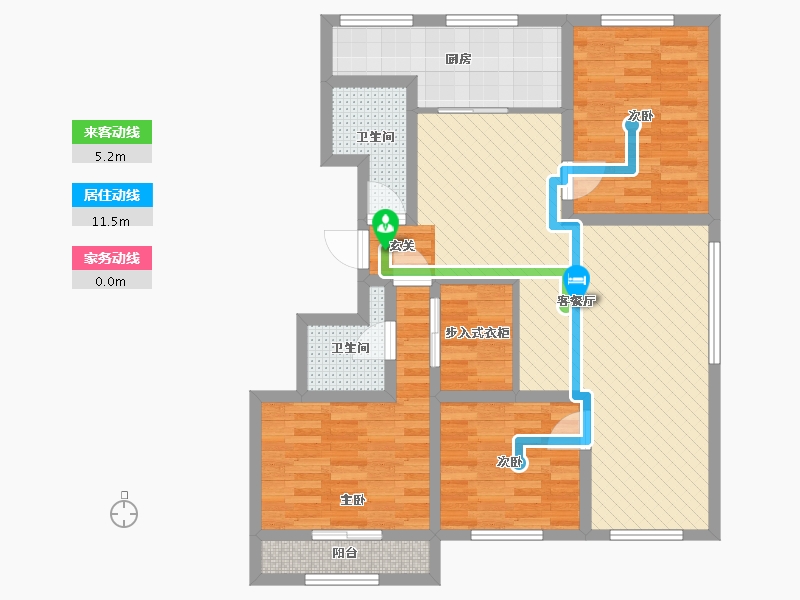 山东省-烟台市-御金都-90.00-户型库-动静线