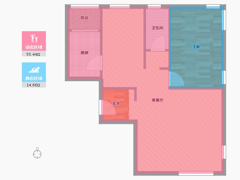 北京-北京市-正辰小区-63.17-户型库-动静分区