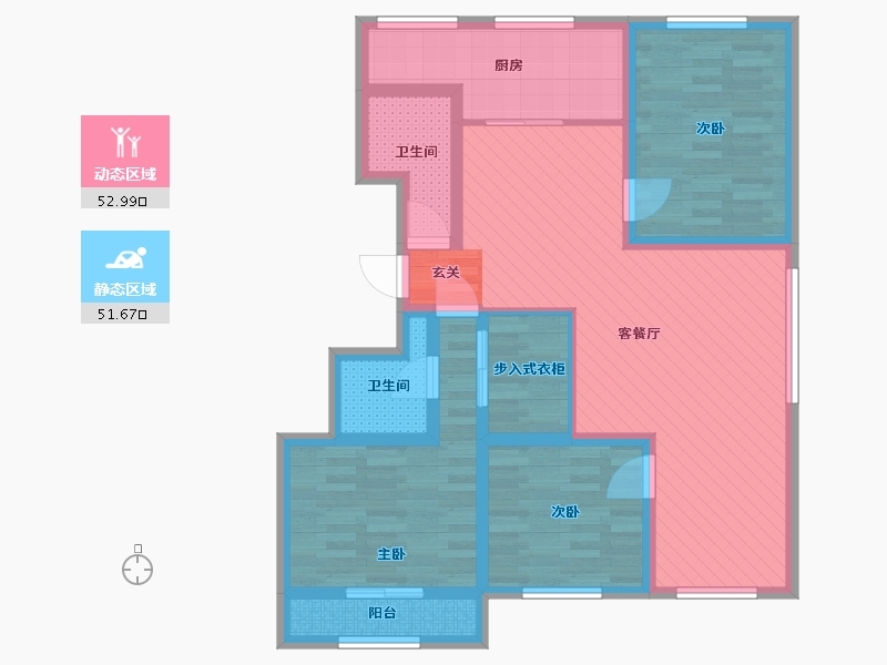 山东省-烟台市-御金都-90.00-户型库-动静分区