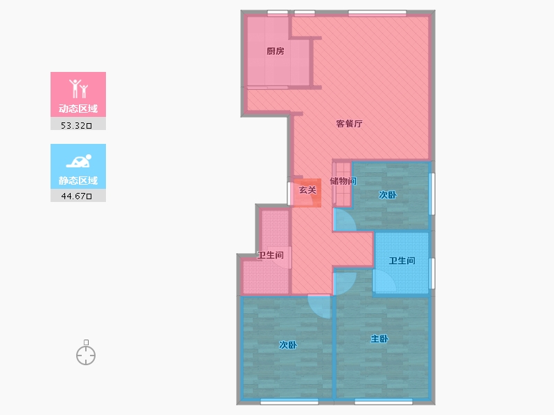 北京-北京市-金茂府-87.97-户型库-动静分区