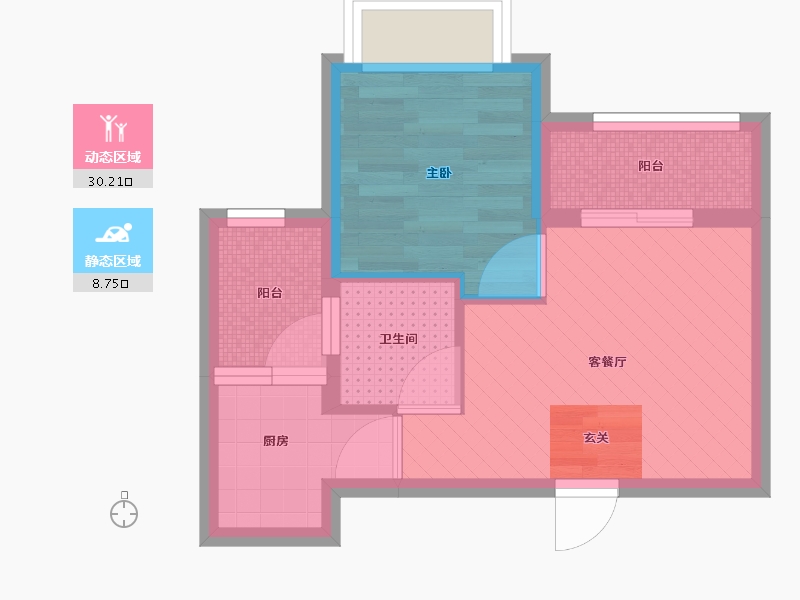 上海-上海市-盘古馨苑-32.78-户型库-动静分区