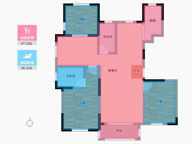 天津-天津市-安田心屿-99.76-户型库-动静分区