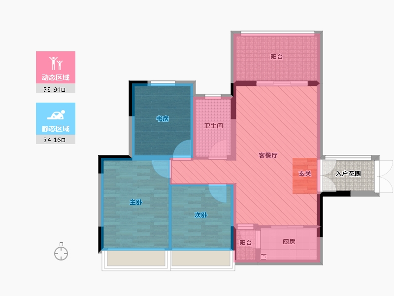 四川省-宜宾市-拉菲-80.77-户型库-动静分区