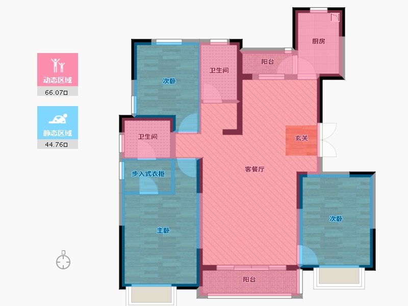 天津-天津市-宝境檀香-96.69-户型库-动静分区