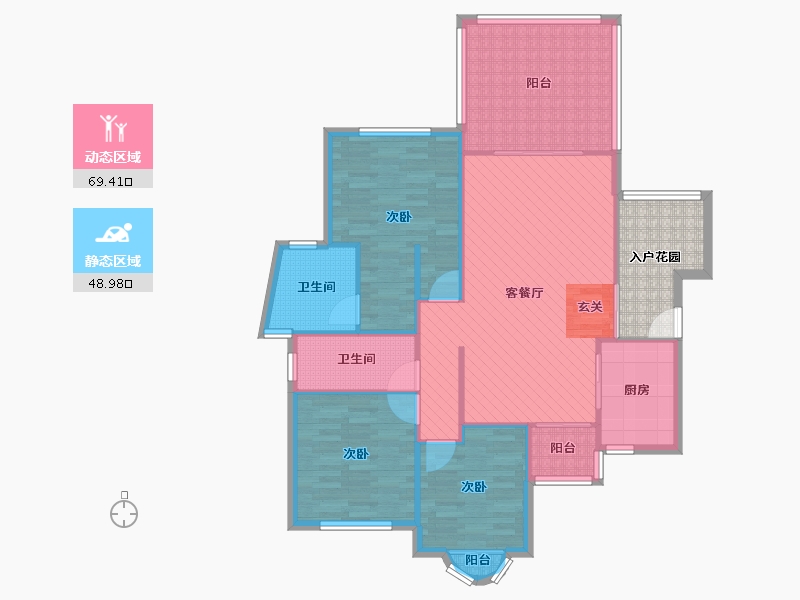 四川省-成都市-佳乐国际二期-115.19-户型库-动静分区