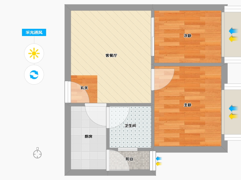 四川省-成都市-阳光365-33.65-户型库-采光通风