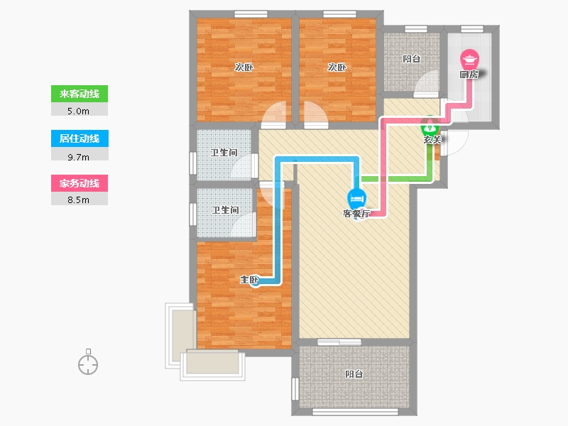 山东省-泰安市-宏盛新城国际-96.00-户型库-动静线