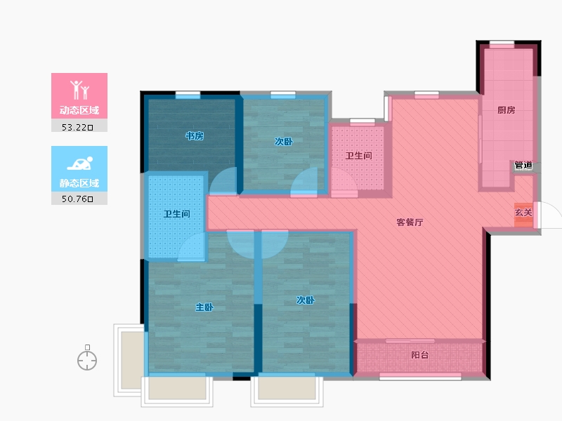 山东省-潍坊市-大观天下-91.02-户型库-动静分区