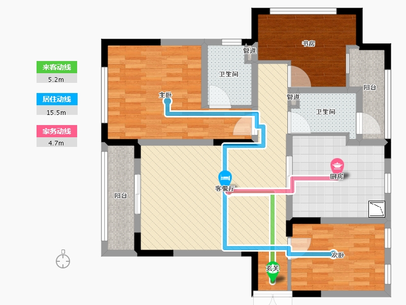 江西省-九江市-观澜盛世-90.89-户型库-动静线