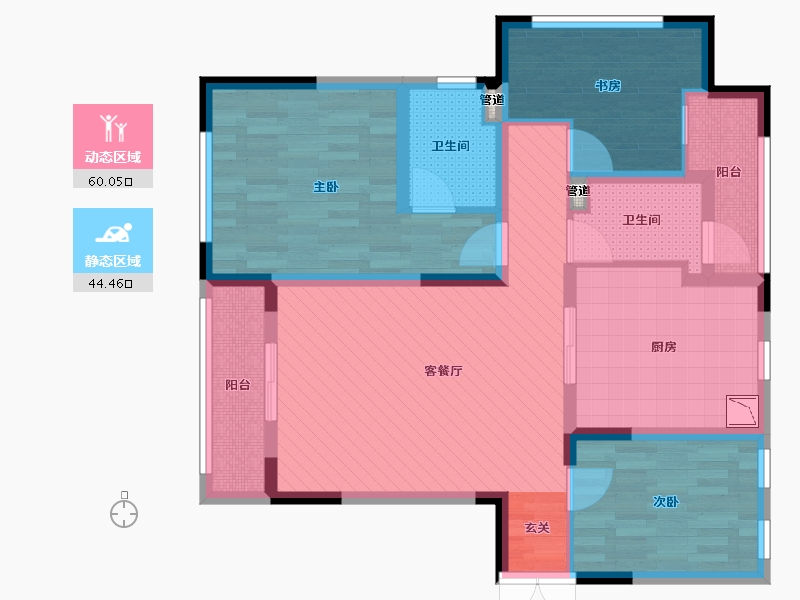 江西省-九江市-观澜盛世-90.89-户型库-动静分区