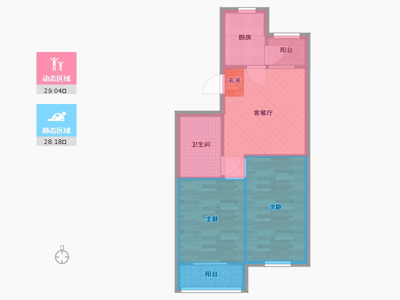 天津-天津市-旭水蓝轩-50.49-户型库-动静分区