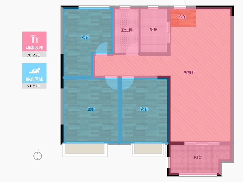 安徽省-宿州市-公园学府-114.00-户型库-动静分区