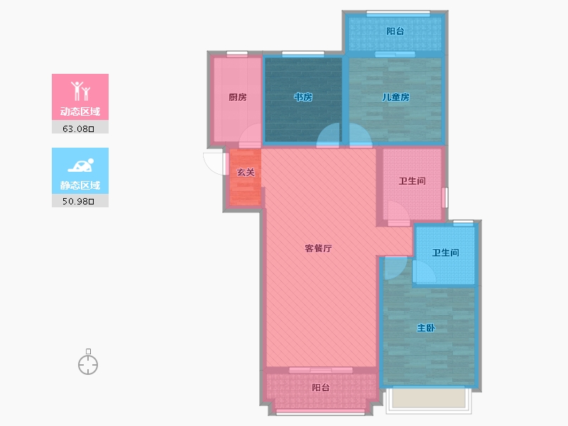 河南省-驻马店市-同信府-100.00-户型库-动静分区