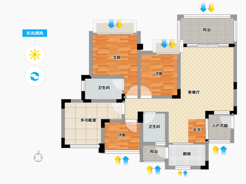 四川省-内江市-天成国际-91.82-户型库-采光通风