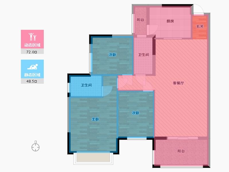 广东省-佛山市-锦绣豪庭-108.17-户型库-动静分区