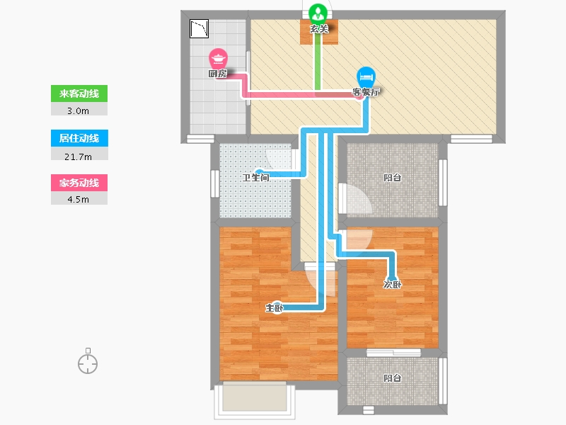 河南省-郑州市-祝福红城-67.00-户型库-动静线