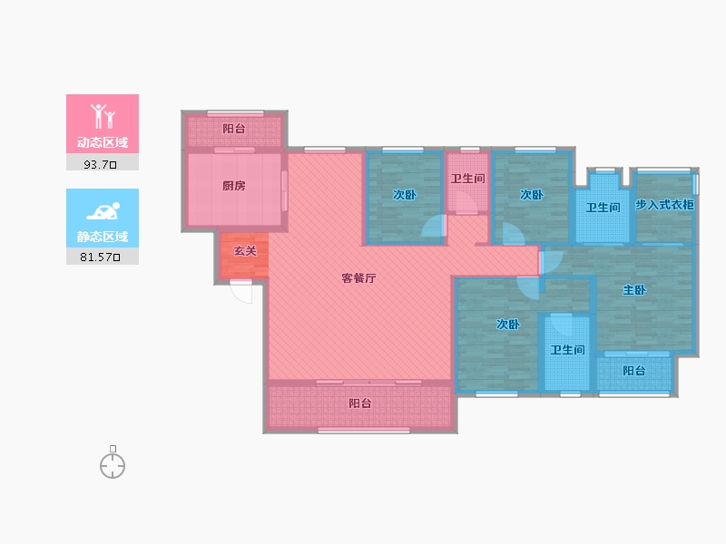 重庆-重庆市-远洋九公子-154.09-户型库-动静分区