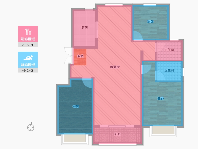 河南省-商丘市-盛世名门三期-108.73-户型库-动静分区