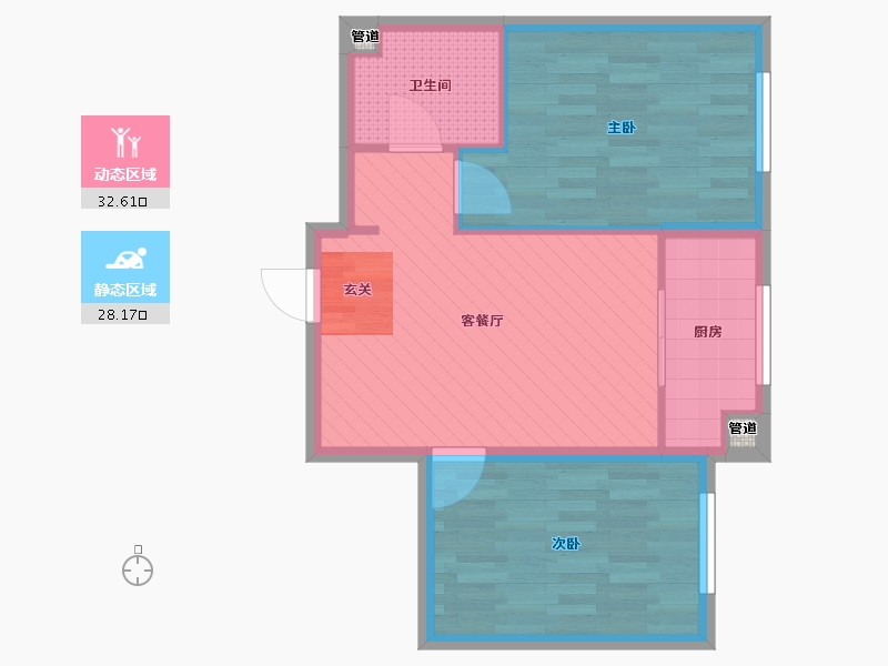 黑龙江省-佳木斯市-万象府-54.28-户型库-动静分区