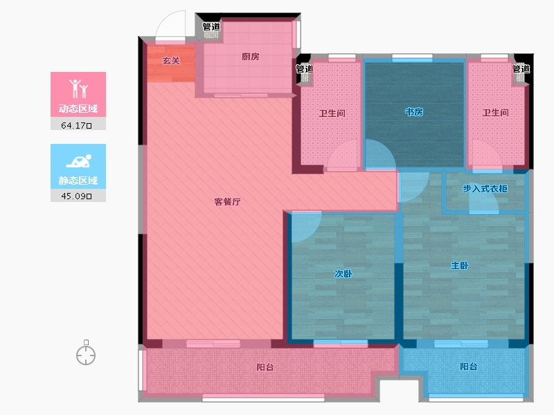 安徽省-亳州市-绿城-96.00-户型库-动静分区