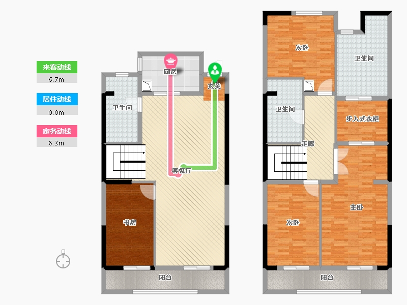 浙江省-杭州市-富春新天地-190.74-户型库-动静线