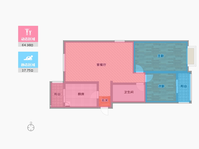 河北省-邯郸市-嘉烨幸福里-90.00-户型库-动静分区