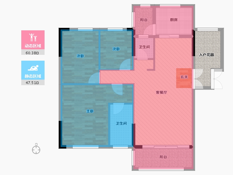 湖南省-郴州市-御溪湖畔-103.29-户型库-动静分区