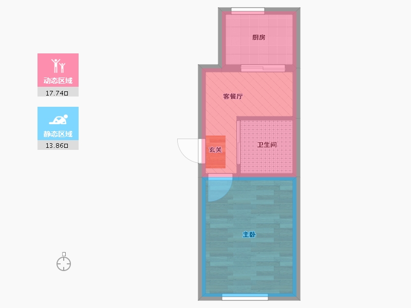 吉林省-长春市-良品柏宏爱琴湾-26.71-户型库-动静分区