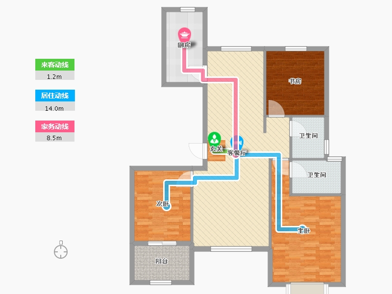 山东省-聊城市-新华紫御欣城-101.25-户型库-动静线