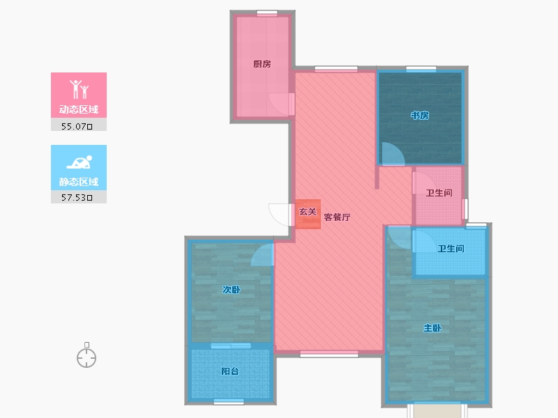 山东省-聊城市-新华紫御欣城-101.25-户型库-动静分区