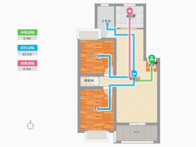 安徽省-芜湖市-南陵县和顺阳光港湾-71.27-户型库-动静线