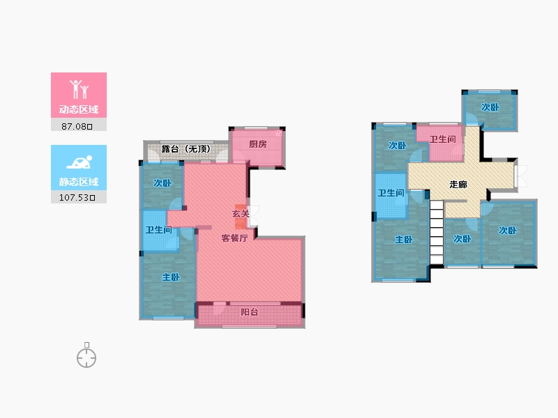 浙江省-台州市-海棠花苑-207.49-户型库-动静分区