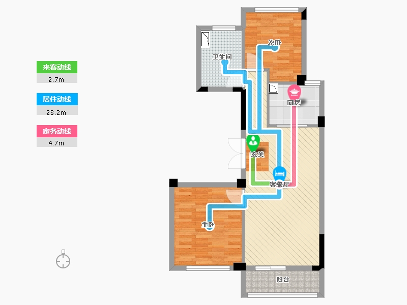 江苏省-南京市-德清-66.51-户型库-动静线