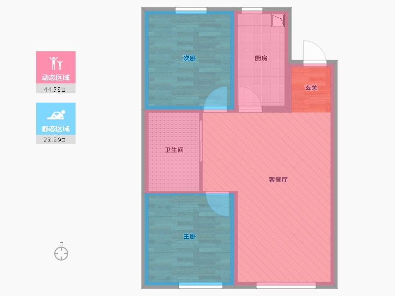 辽宁省-沈阳市-亚泰城-59.80-户型库-动静分区