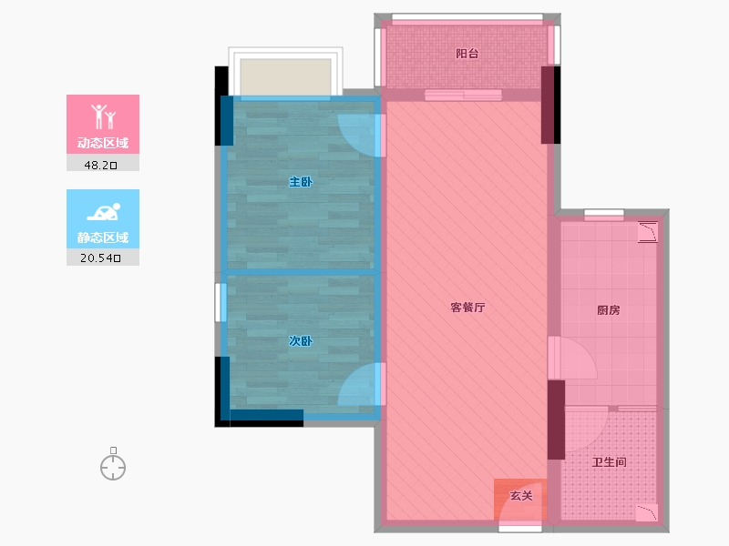 广东省-广州市-富力新居-60.00-户型库-动静分区