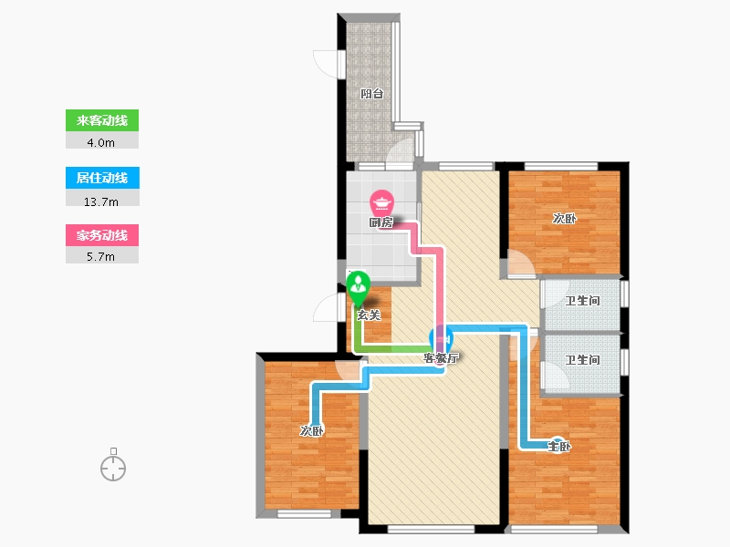 黑龙江省-哈尔滨市-鲁商凤凰城-99.55-户型库-动静线