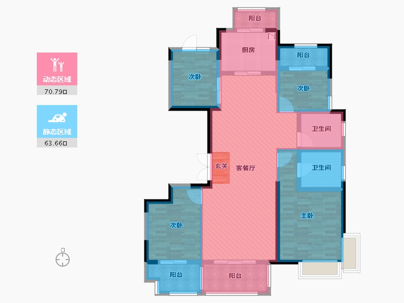 浙江省-嘉兴市-新城公馆-117.04-户型库-动静分区