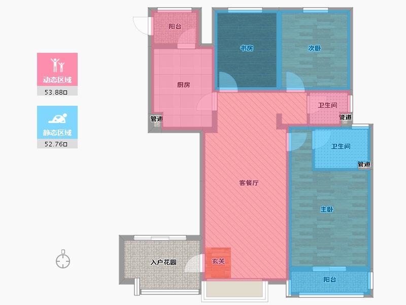 河北省-邢台市-领世城邦-100.92-户型库-动静分区